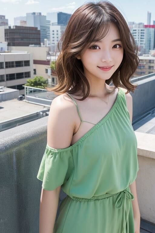 AI生成美女写真集 vol29 屋上美女