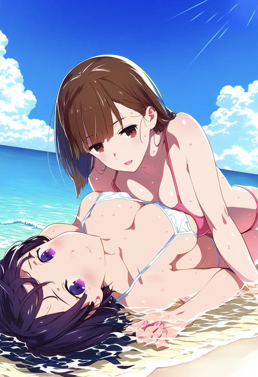 百合の美女たちが全寮制の女学園でラブラブ・甘々生活するイラスト集500枚(キス・体育・お風呂・貝合せ・手マン・クンニ・セックス)