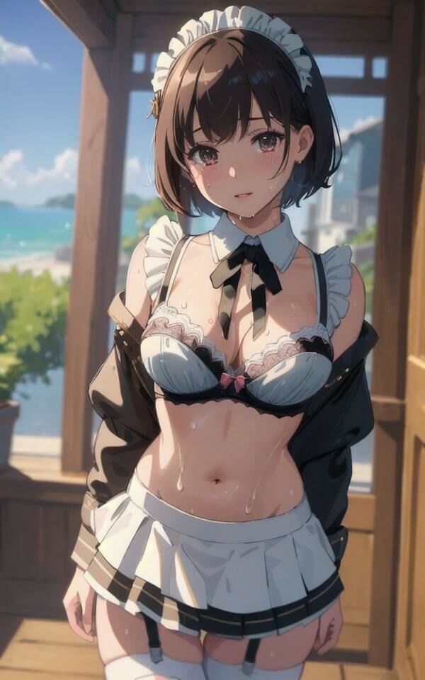 メイド美女 下着姿でおもてなし