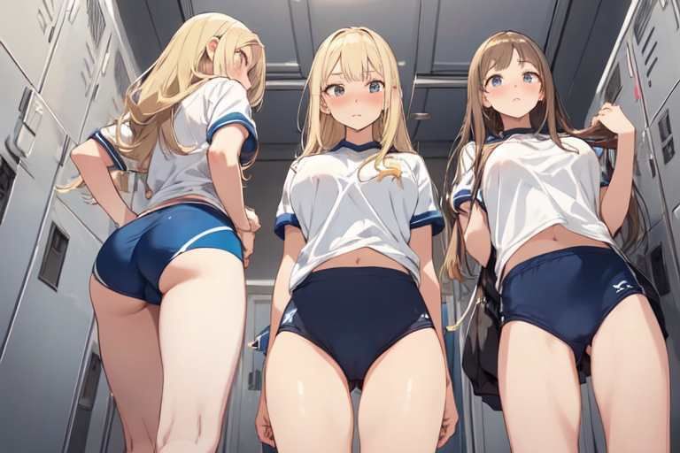 【微エロ】見上げるブルマ(ハイレグブルマ・ローアングル)【総枚数161枚】