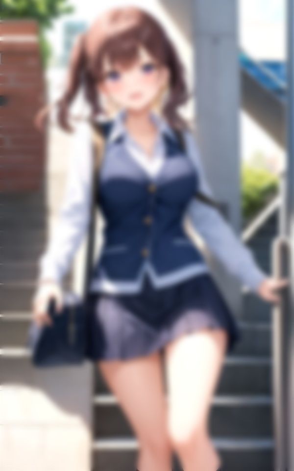 階段でパンチラJK〜スレンダーの制服JKが文化祭で衝撃のパンチラ〜えちえち童顔！