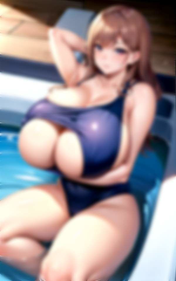超乳スク水 スク水の中はぐっしょり濡れ濡れ