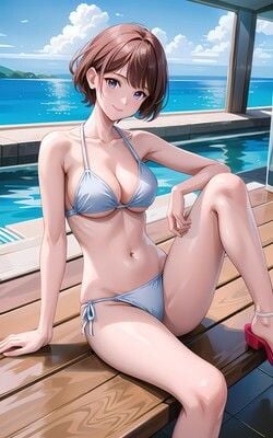 隣に住んでいる独り暮らしのお姉さん 水着編 vol001