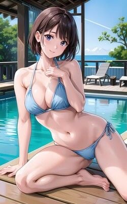 隣に住んでいる独り暮らしのお姉さん 水着編 vol001