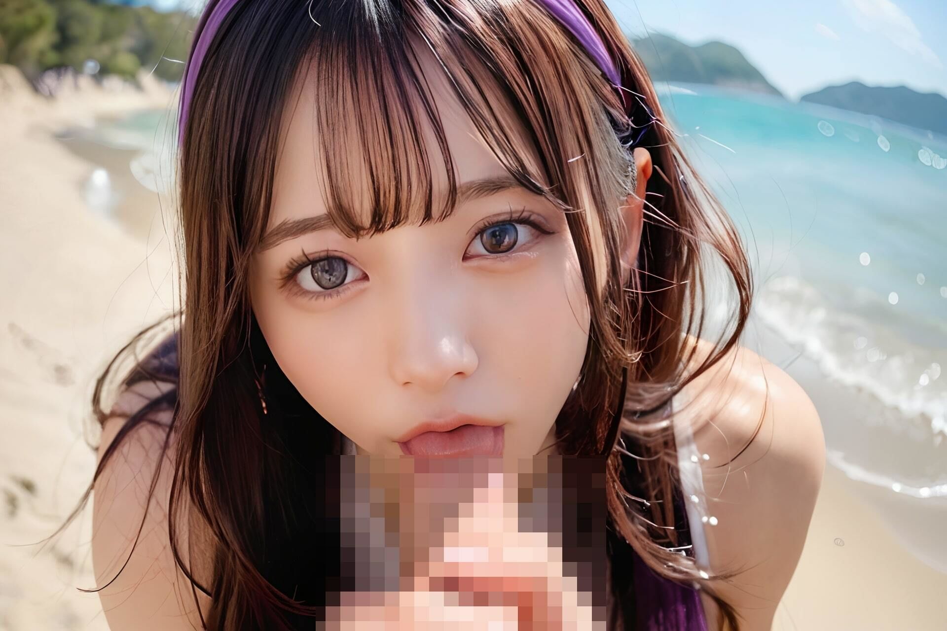 【大人気作品集】海で彼女に抜かれまくり？大量射精集Vol.1