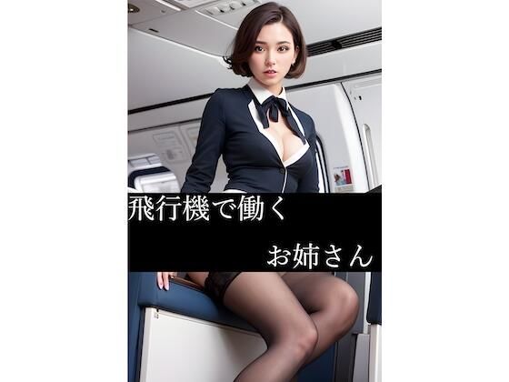 ［AIグラビアイラスト集］飛行機で働くお姉さん