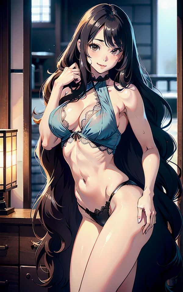 誘う巨乳ランジェリー美女