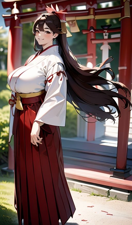 【無料】普通の巫女さんなのに・・・やたらとおっぱいがでかい!