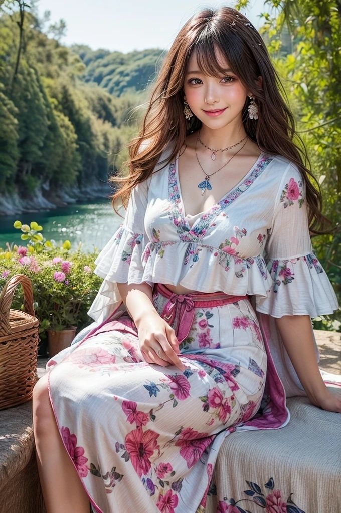 AI写真集 離島の花柄美女に誘われて