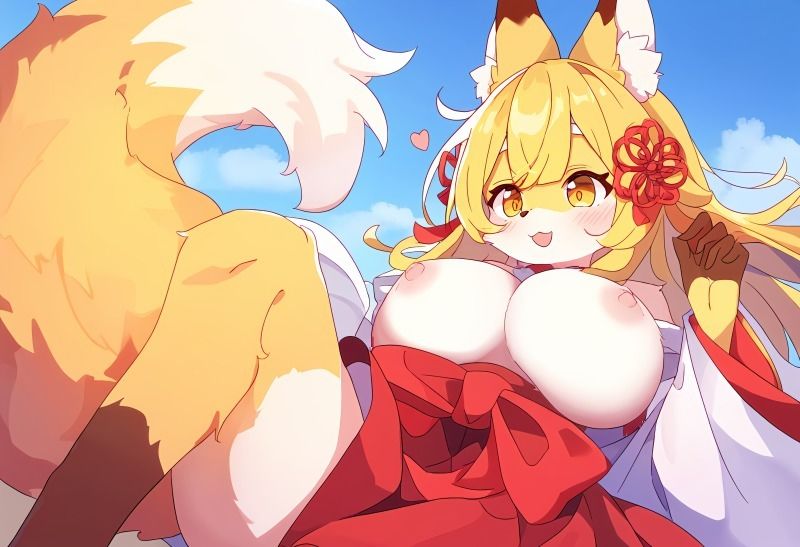 きつねの巫女さんとエッチな日常