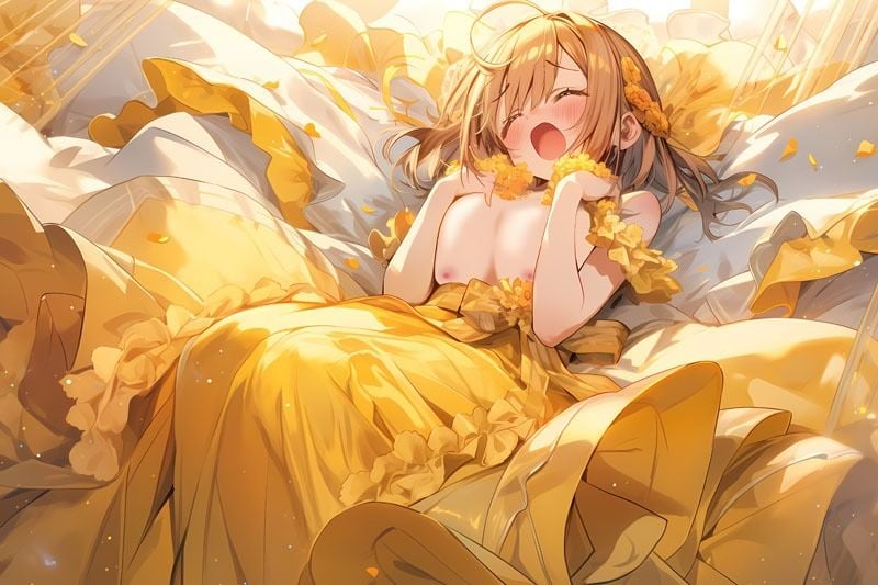 ドレス美少女17 おっぱいがポロリ