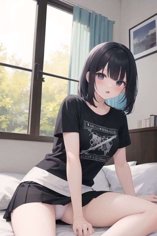 屈辱のパンチラ〜黒髪白T美少女編〜