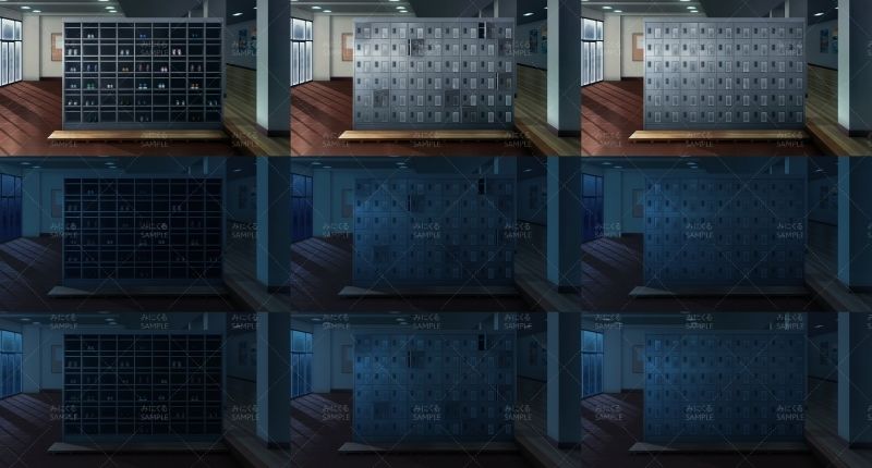 みにくる背景CG素材集『学園編』part11(Boost下駄箱)