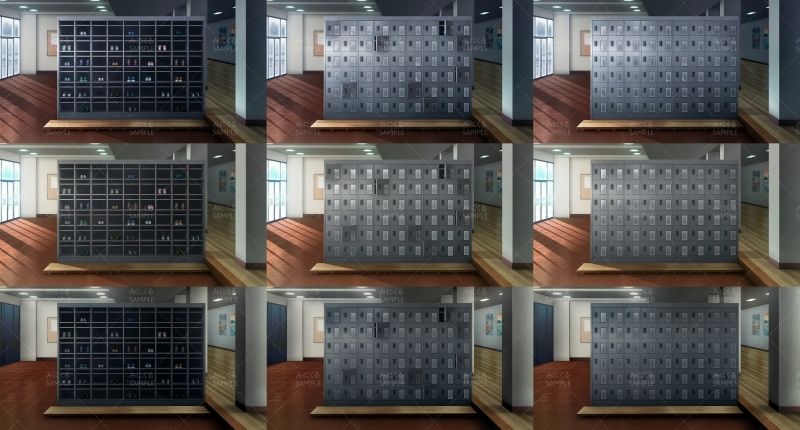 みにくる背景CG素材集『学園編』part11(Boost下駄箱)