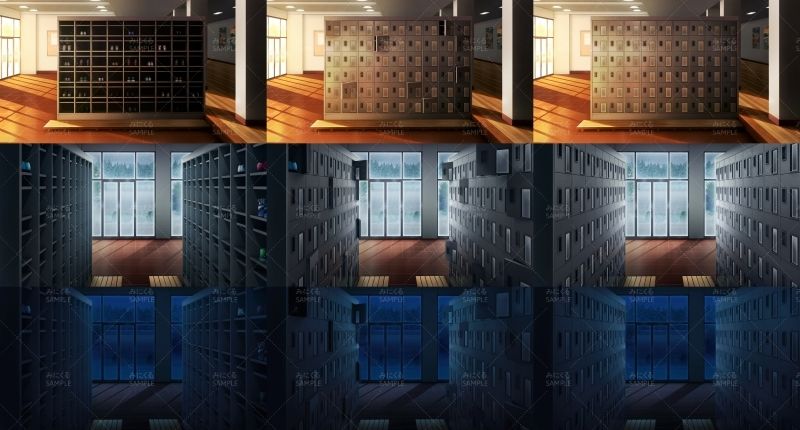 みにくる背景CG素材集『学園編』part11(Boost下駄箱)