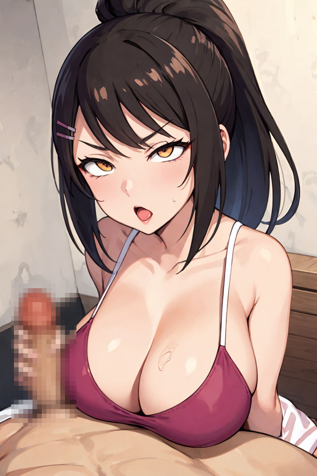実家で隠れてエッチ 茶柱