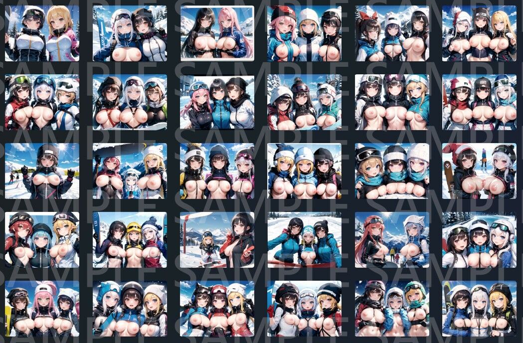 野外露出おっぱいチャレンジ ゲレンデ編