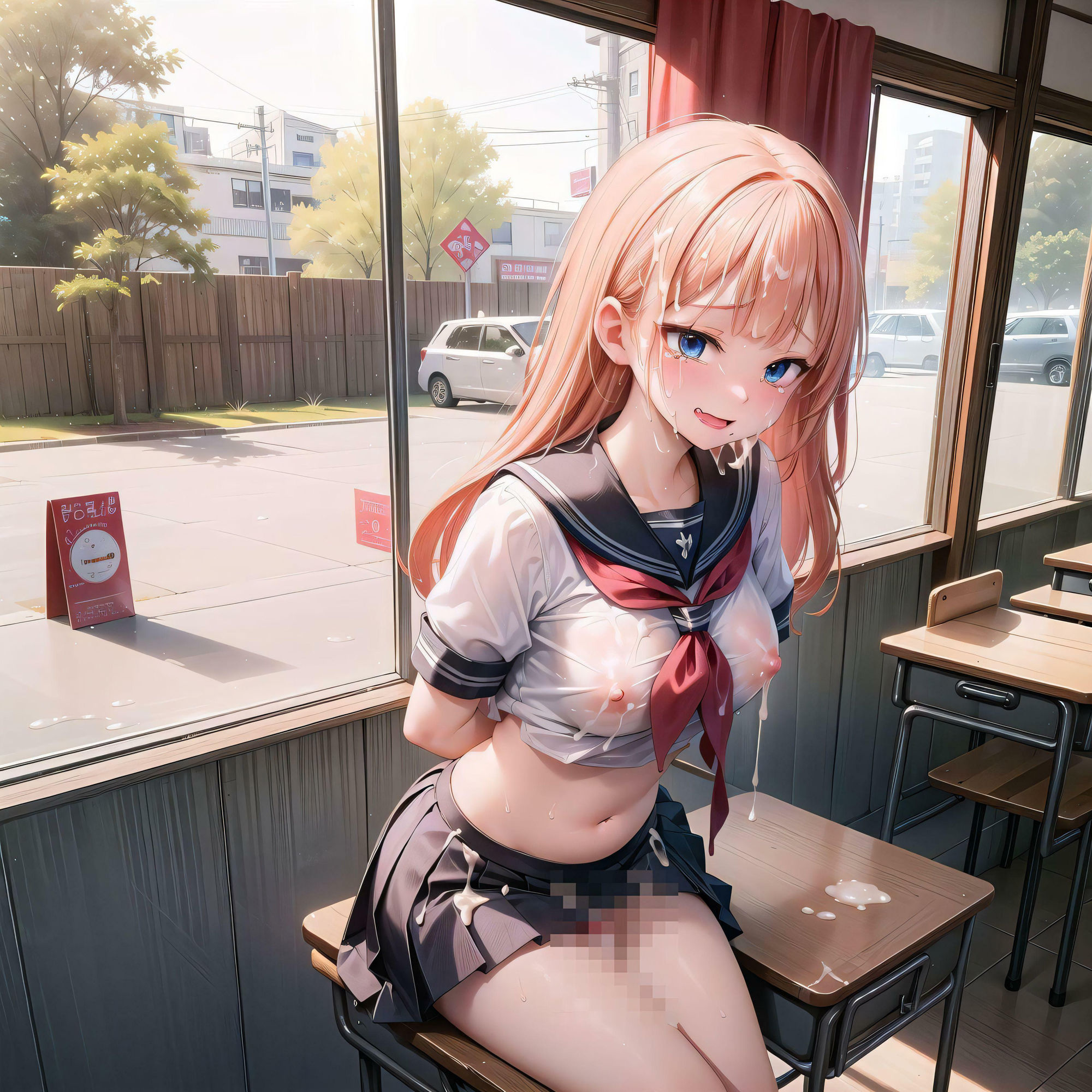 巨乳制服乱れ教室