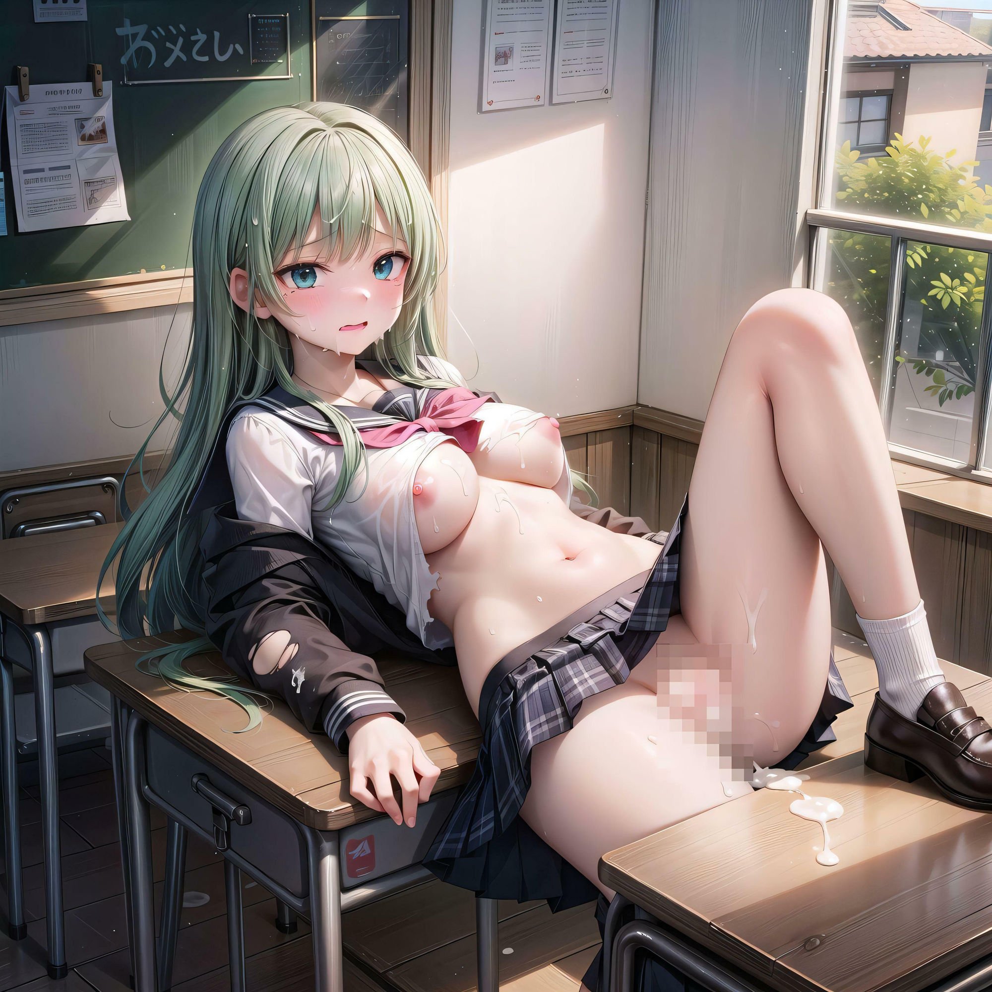 巨乳制服乱れ教室