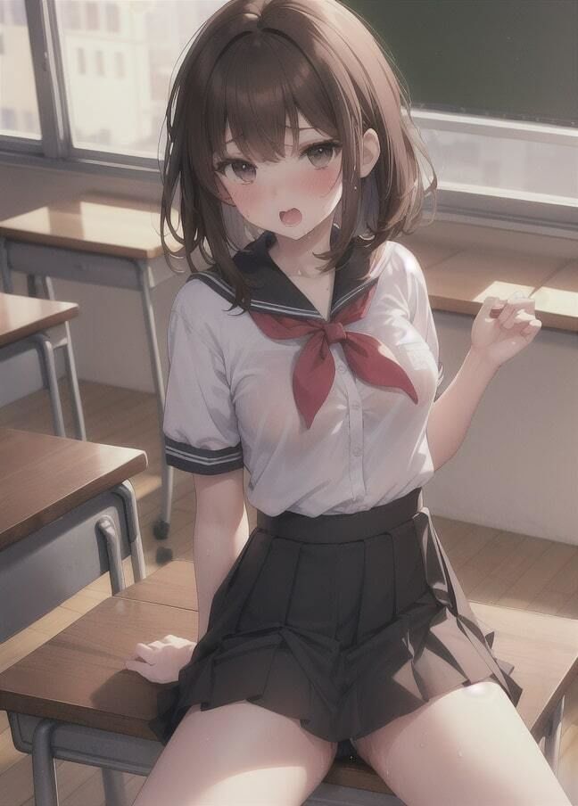 学生制服ノーパン