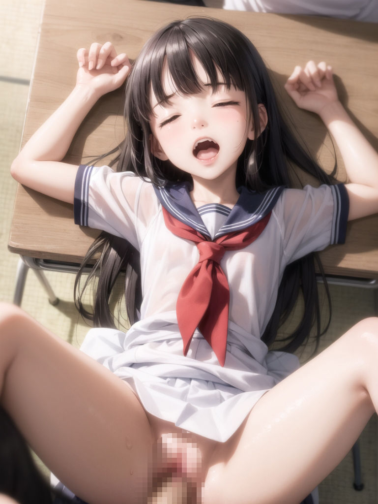 放課後の教室で性教育の授業