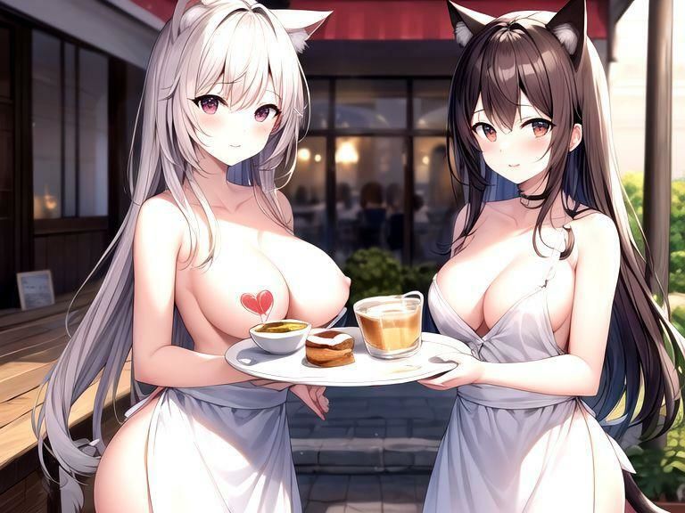 Hな恰好のウェイトレスしかいないカフェ＆バー ネコの日編