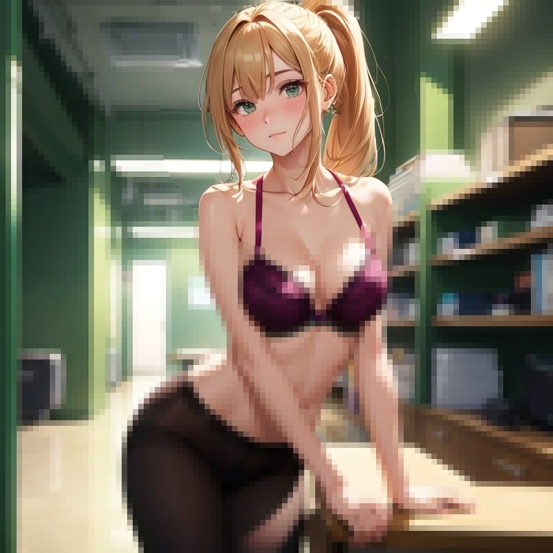 オフィスでパンストおなにー