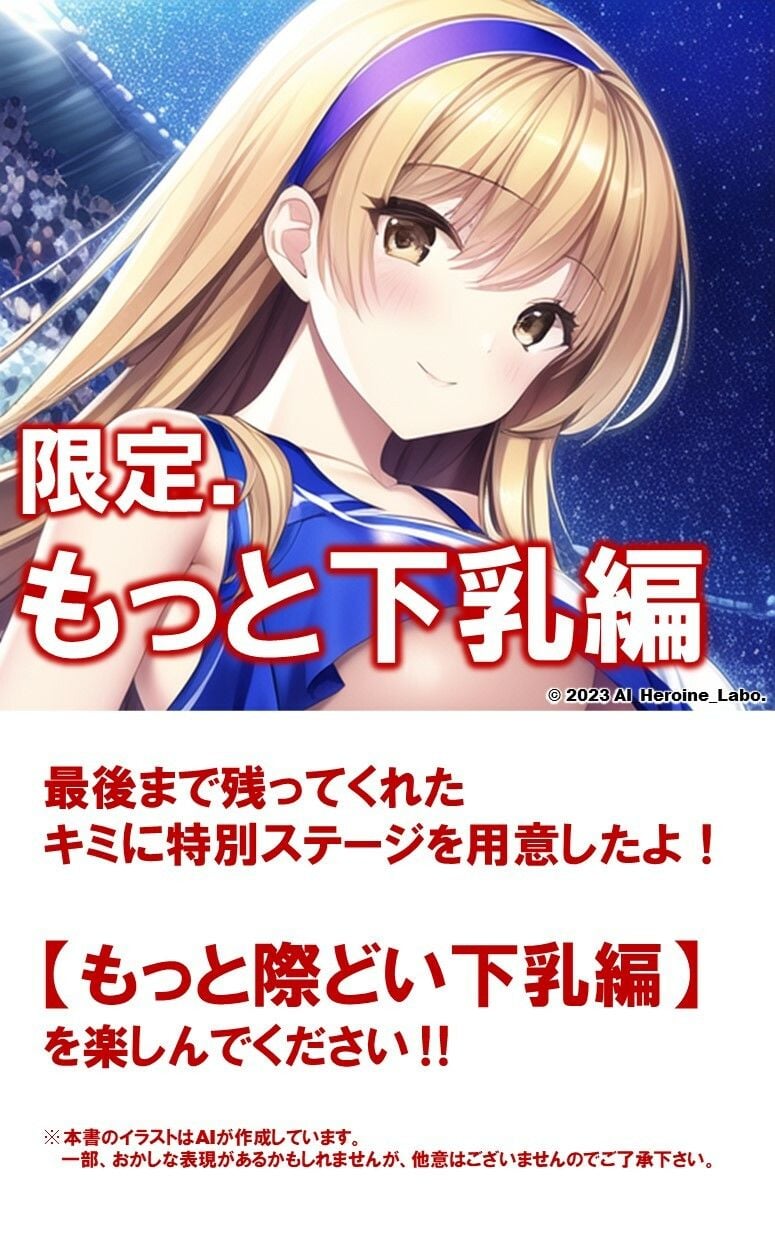 1つの呪文で生み出された100人のAI妄想美少女-3【夜のスタジアムの下乳チアガール編】