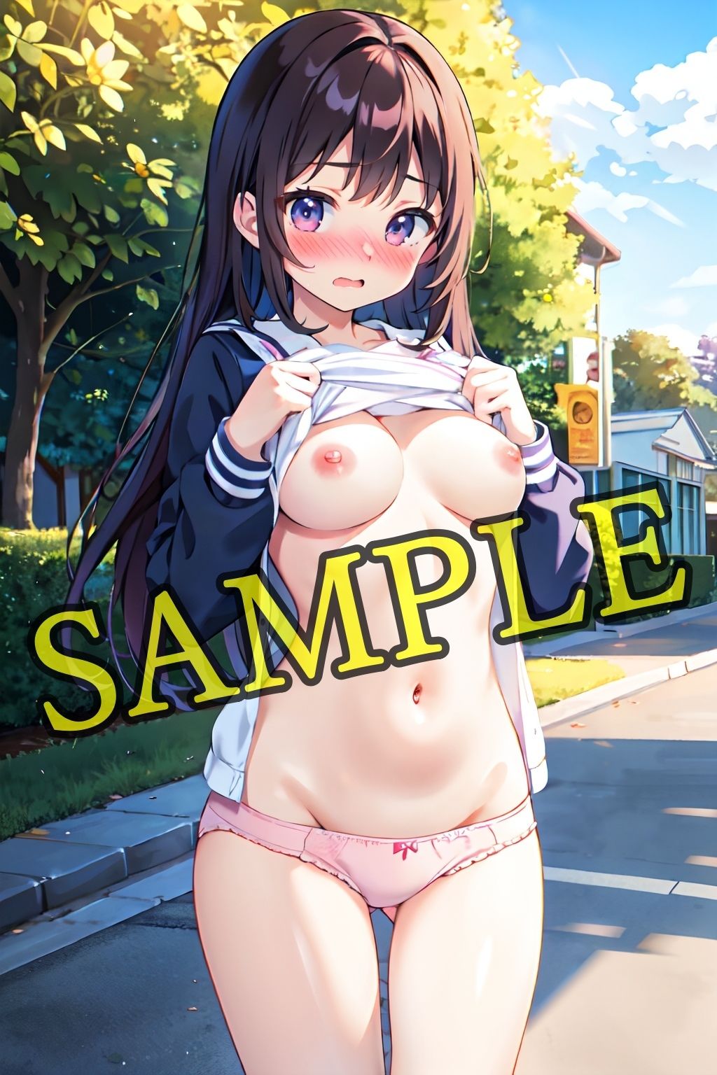 女子校生 初めての野外露出