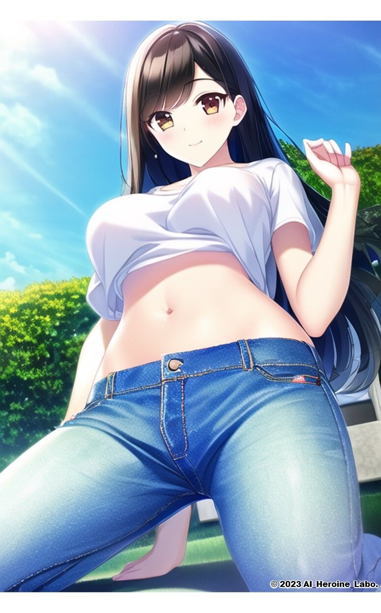 1つの呪文で生み出された100人のAI妄想美少女-4【夏の記憶…えちえちTシャツデニム女子編】