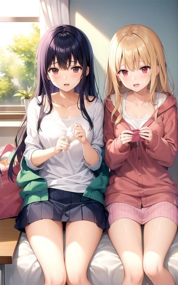 JK同士がエッチな恰好でお泊り撮影記録