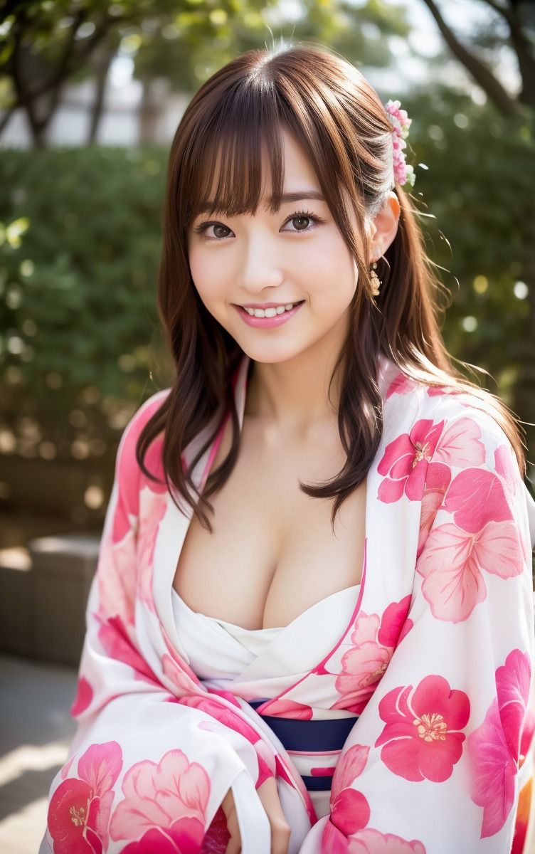 着物からはみでる巨乳