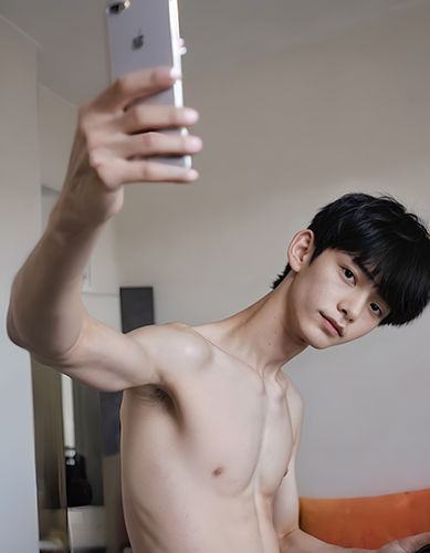 高画質！イケメンサッカー部のスリ筋自撮り