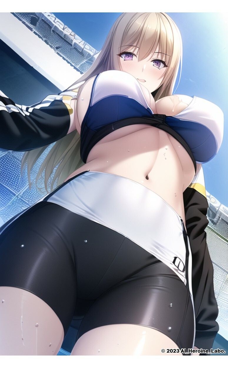 1つの呪文で生み出された100人のAI妄想美少女-6【下乳でアピールするレースクイーン女子編】