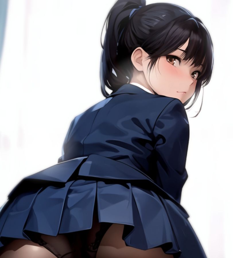 黒タイツの季節+風のいたずら