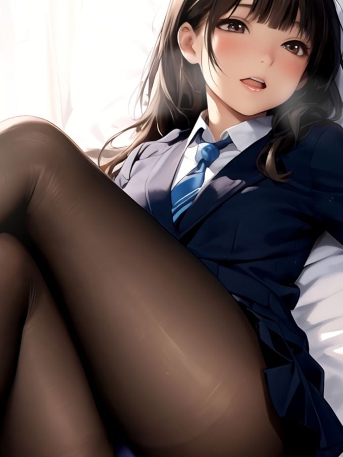 黒タイツの季節+風のいたずら