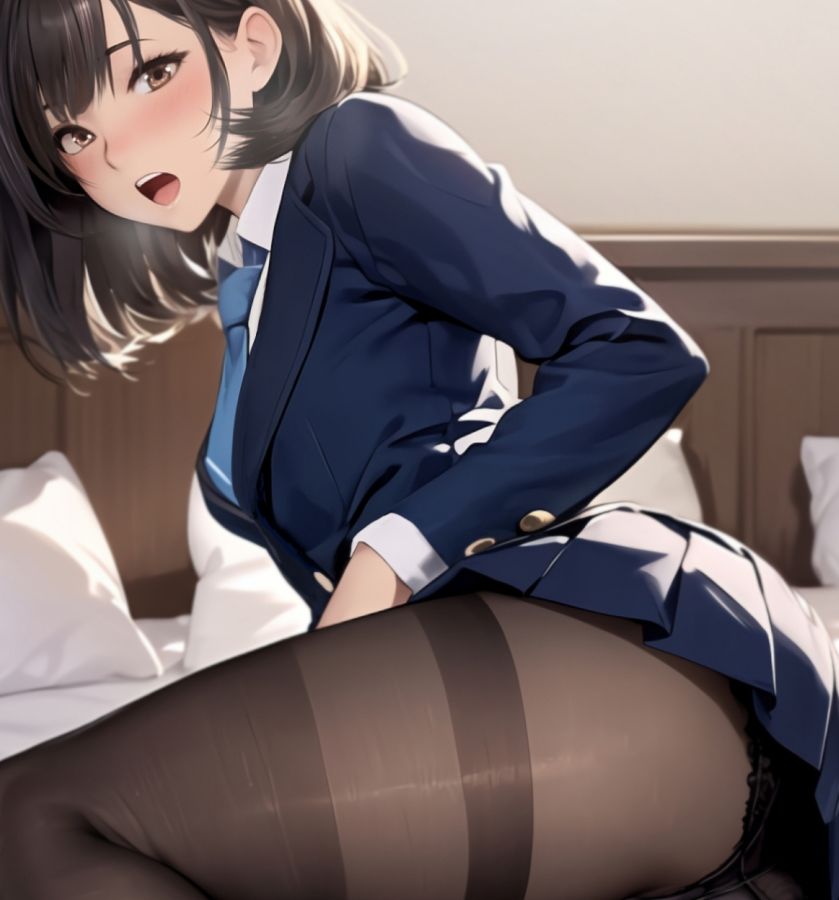 黒タイツの季節+風のいたずら