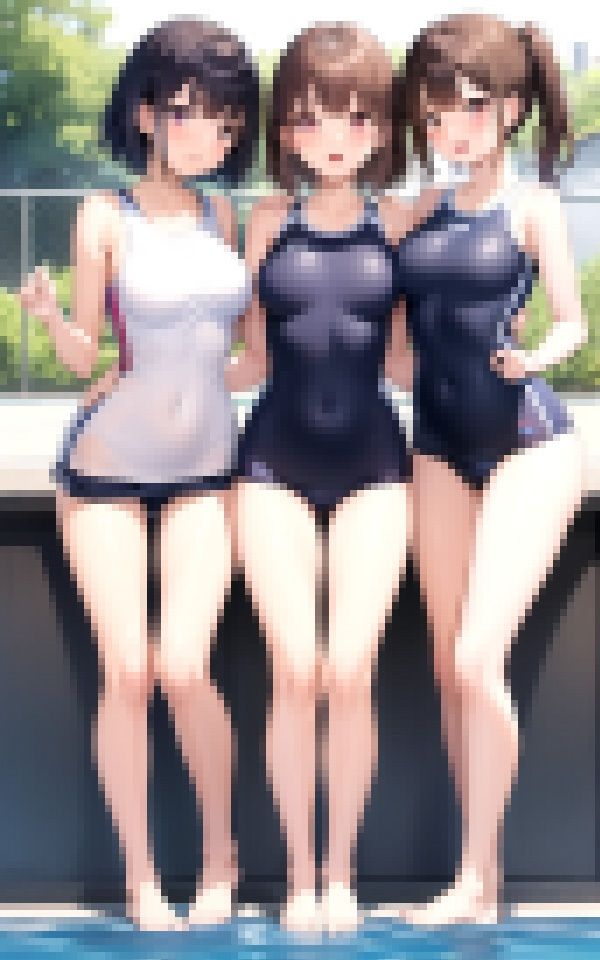 【催●アプリ】水泳部の美少女達が野外プレイ