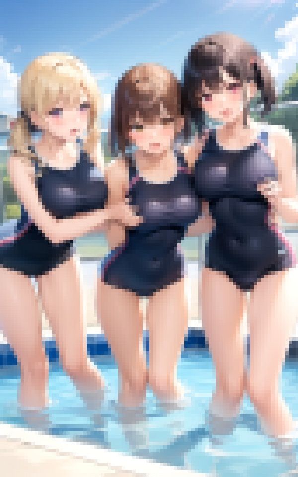 【催●アプリ】水泳部の美少女達が野外プレイ