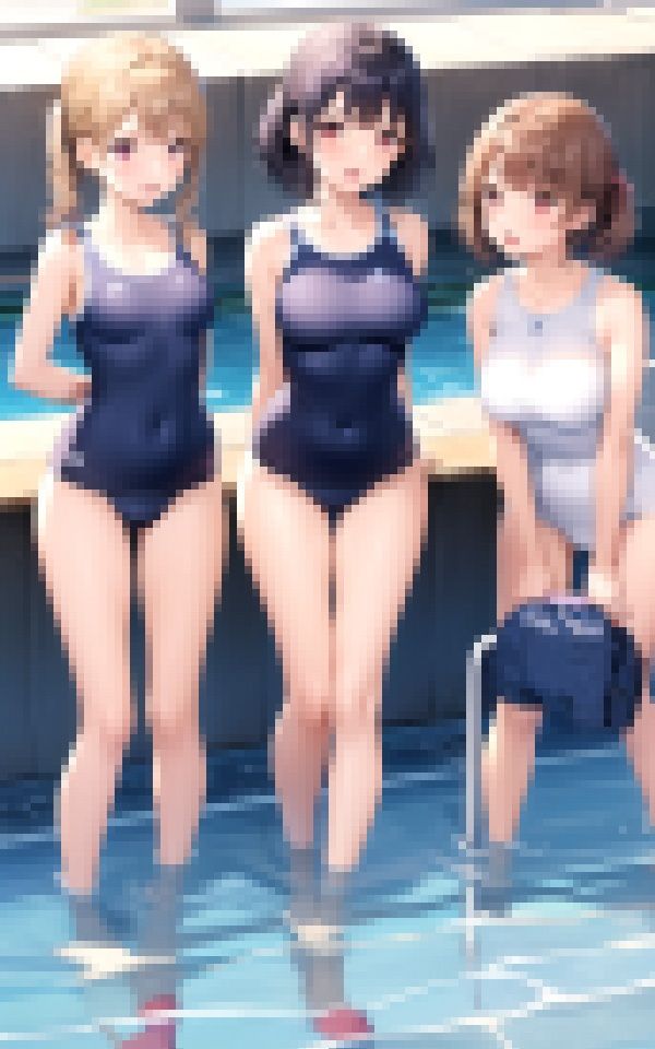 【催●アプリ】水泳部の美少女達が野外プレイ
