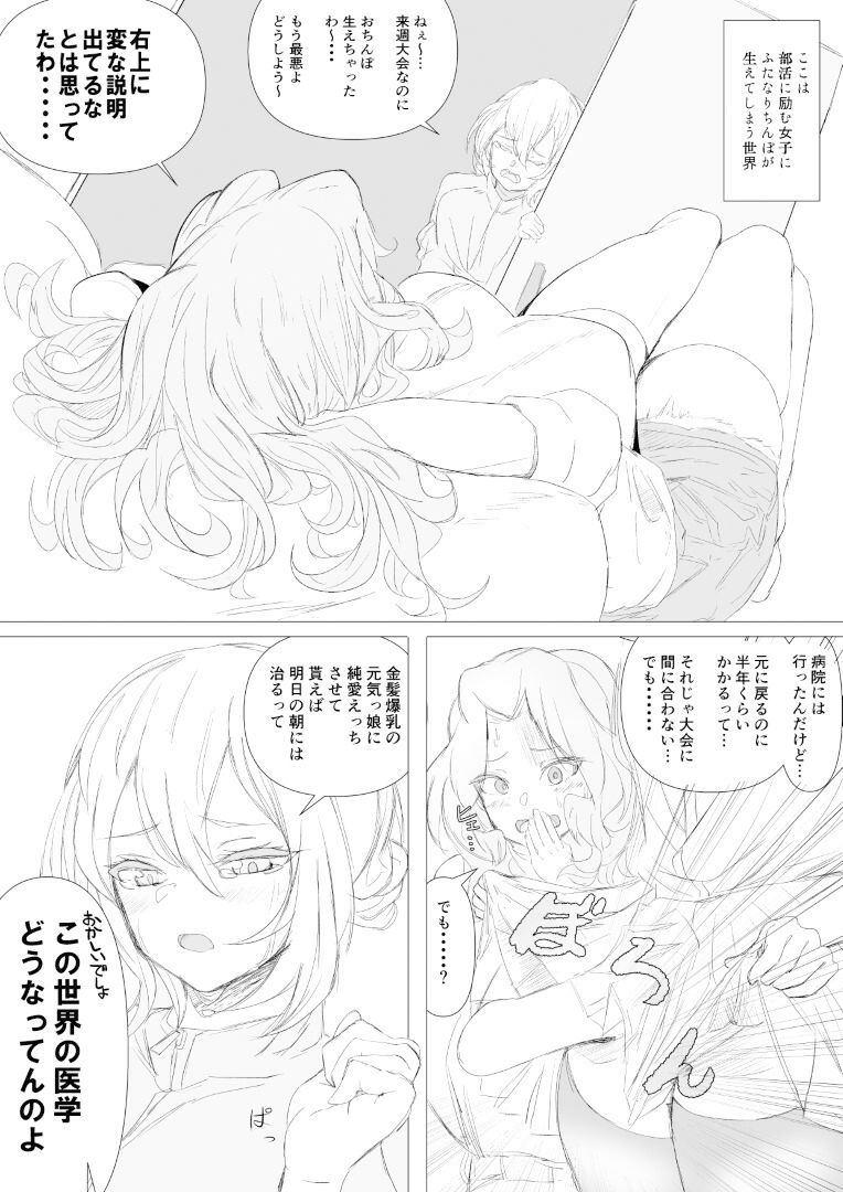 ふたなりになった友達♀を着衣パイズリしちゃう本1