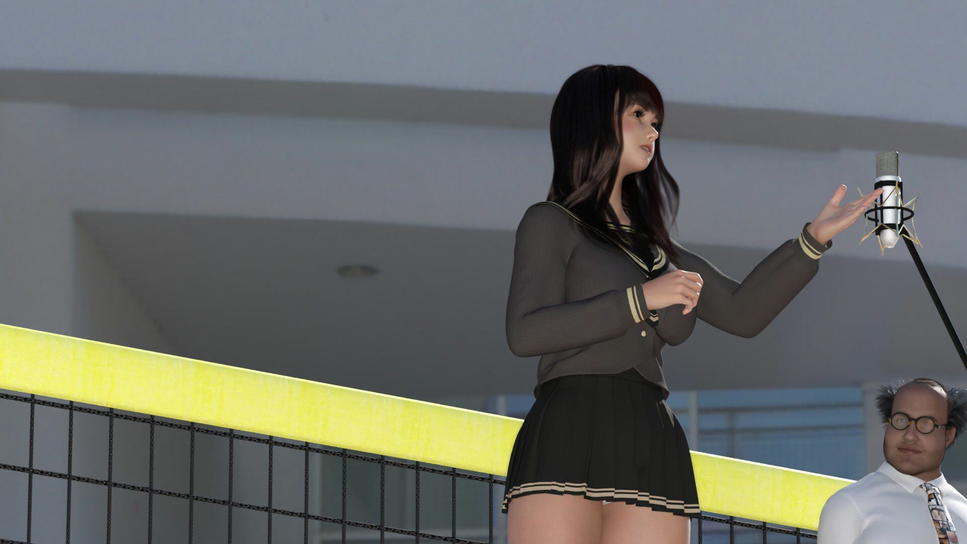 【△100】盗撮実現党の党員として公認を受けた女性候補『本藤まな』選挙カーに乗って街頭演説に臨む。「テーマ:性風俗産業について」:PV10(赤い文字柄パンティ編)