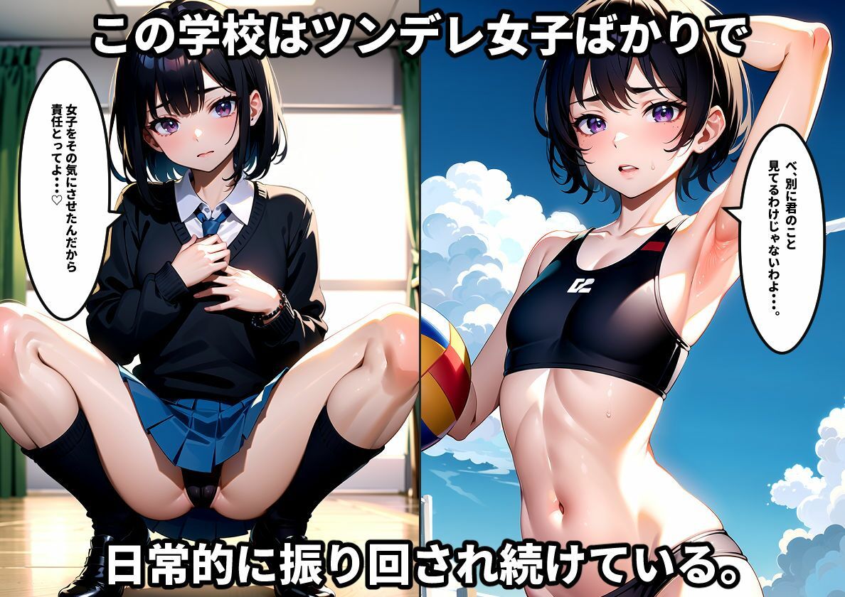 学校内のツンデレで恥ずかしがり屋の女子とのHな関係