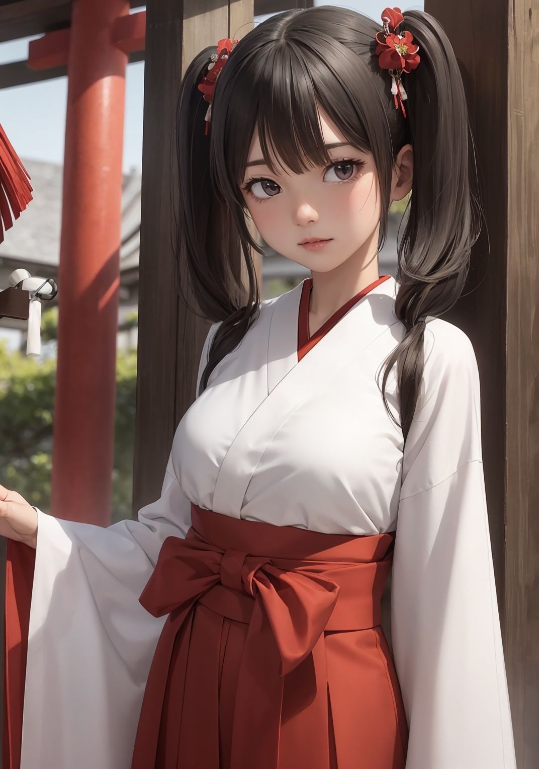 【巫女&サンタ美少女AIイラスト集】AI MIKO & XMAS MODE【PNG233枚/PDF付】