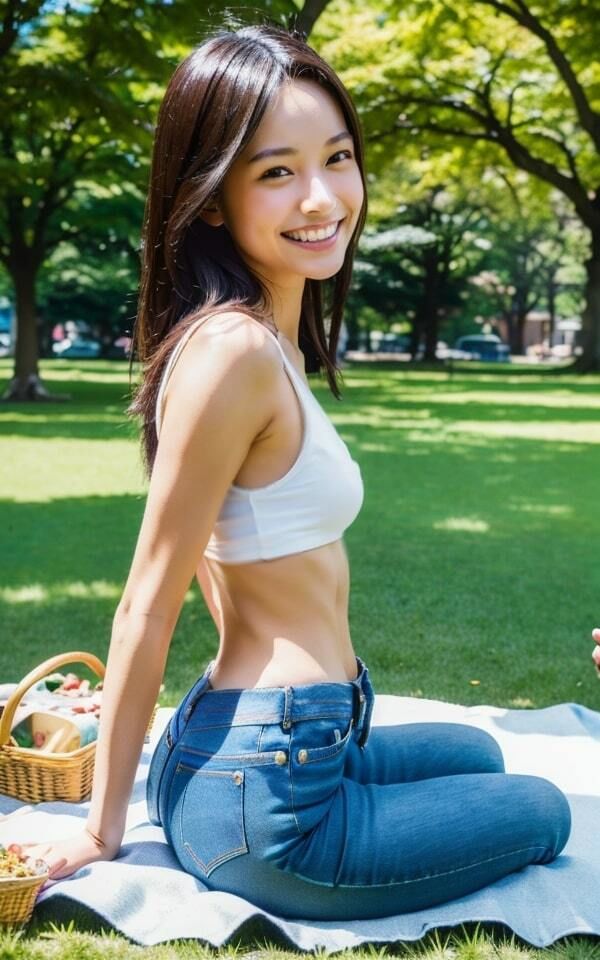 【野外露出】【まな板ちっぱい】Acup萌え萌え娘?えちえちピクニック〜ちょっと暑いから脱いじゃった〜