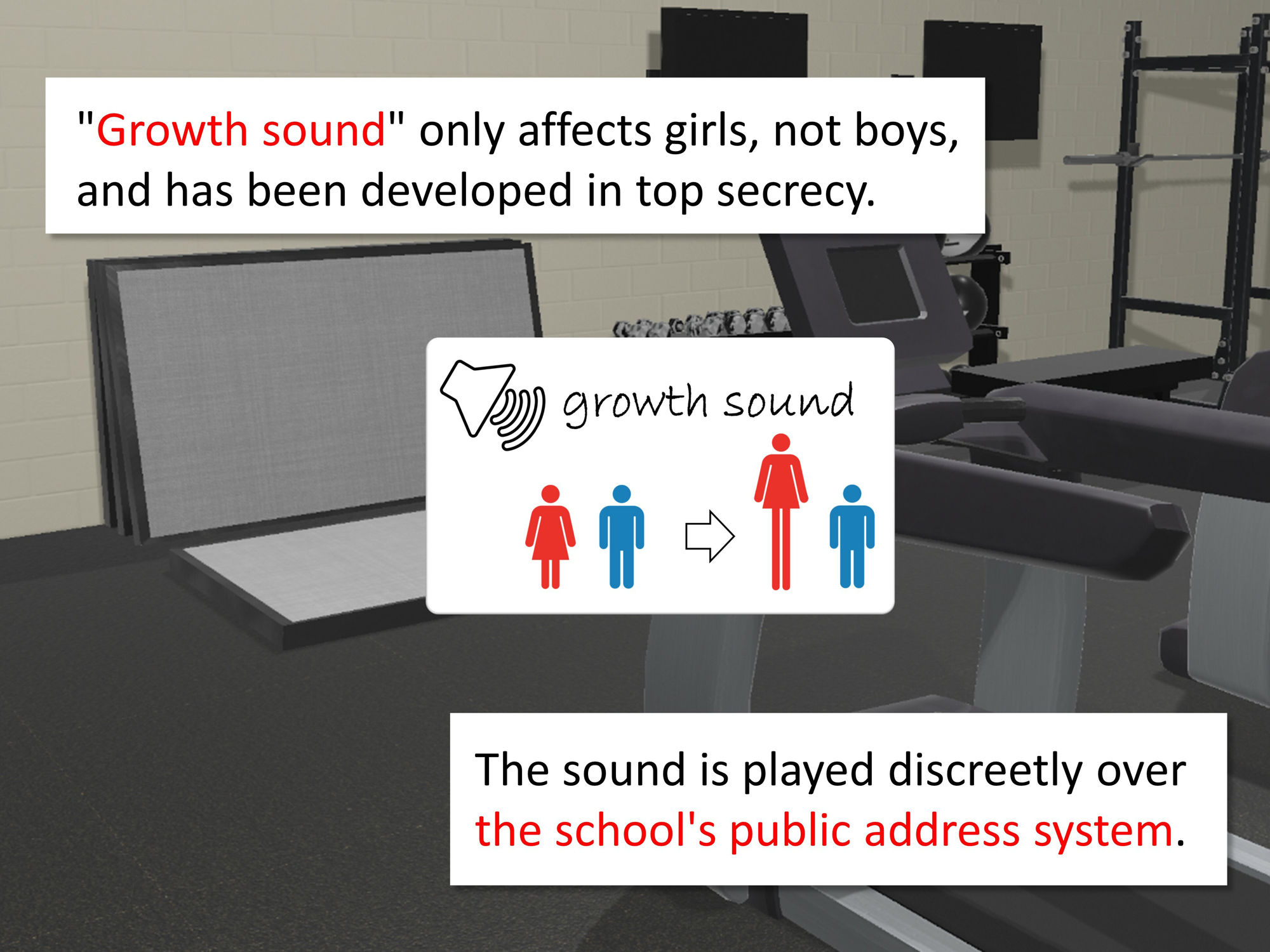 Outgrowing only girls， Overtake boys， Growth sound dumbbells Arc