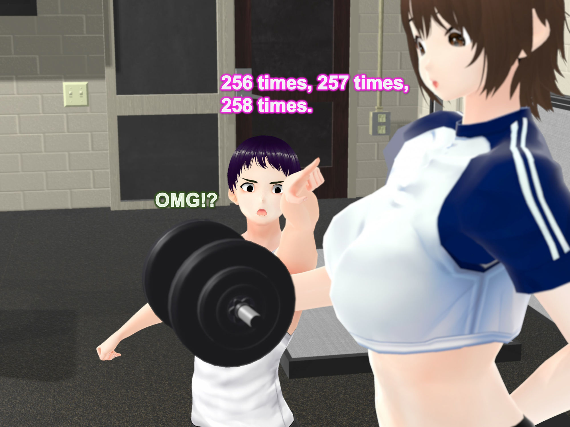 Outgrowing only girls， Overtake boys， Growth sound dumbbells Arc