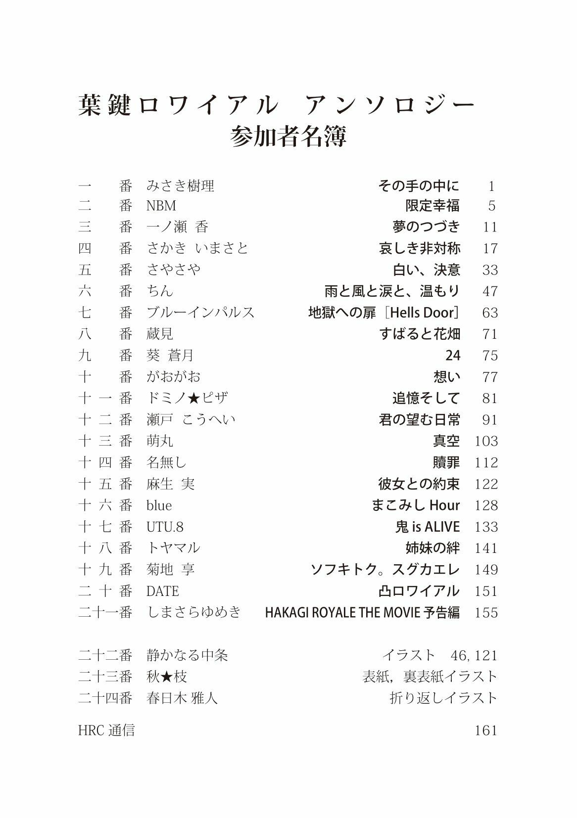 【無料】葉鍵ロワイアルアンソロジー