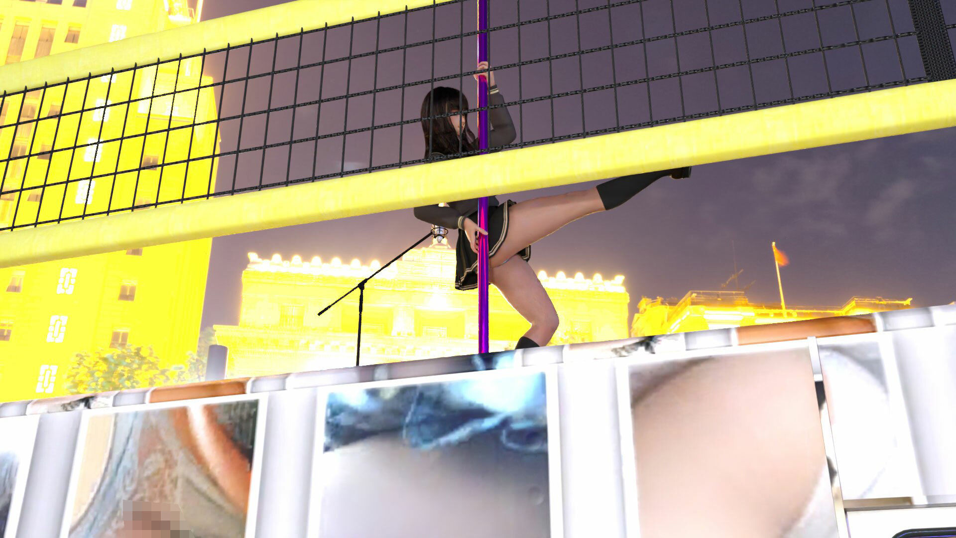 盗撮実現党の党員として公認を受けた女性候補『本藤まな』番外編:ポールダンス・PV07（黒フルバックパンティ編）