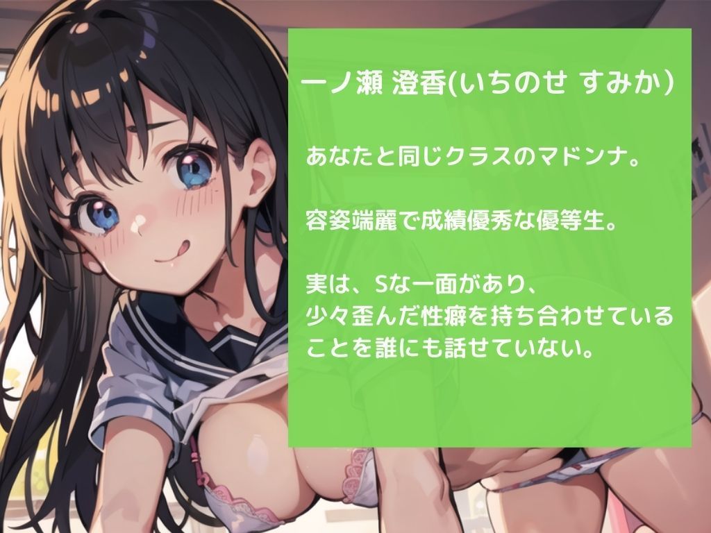 トゥルーラブゲーム〜エッチな女の子と仲良くなっても、貴方は最後の最後まで（変態）紳士でいられますか？〜【一ノ瀬 澄香】